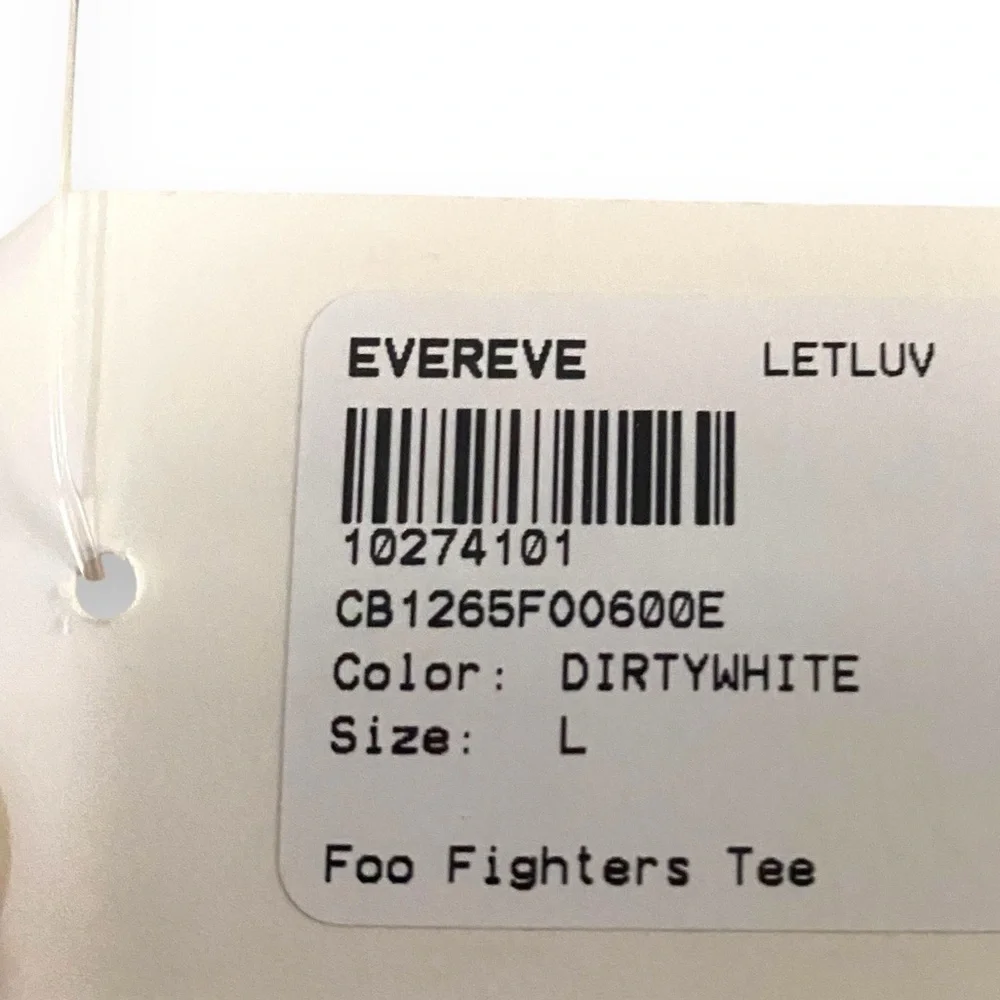 NWT Letluv Foo Fighters Graphic Tee Size Large Evereve - Picture 5 of 8
